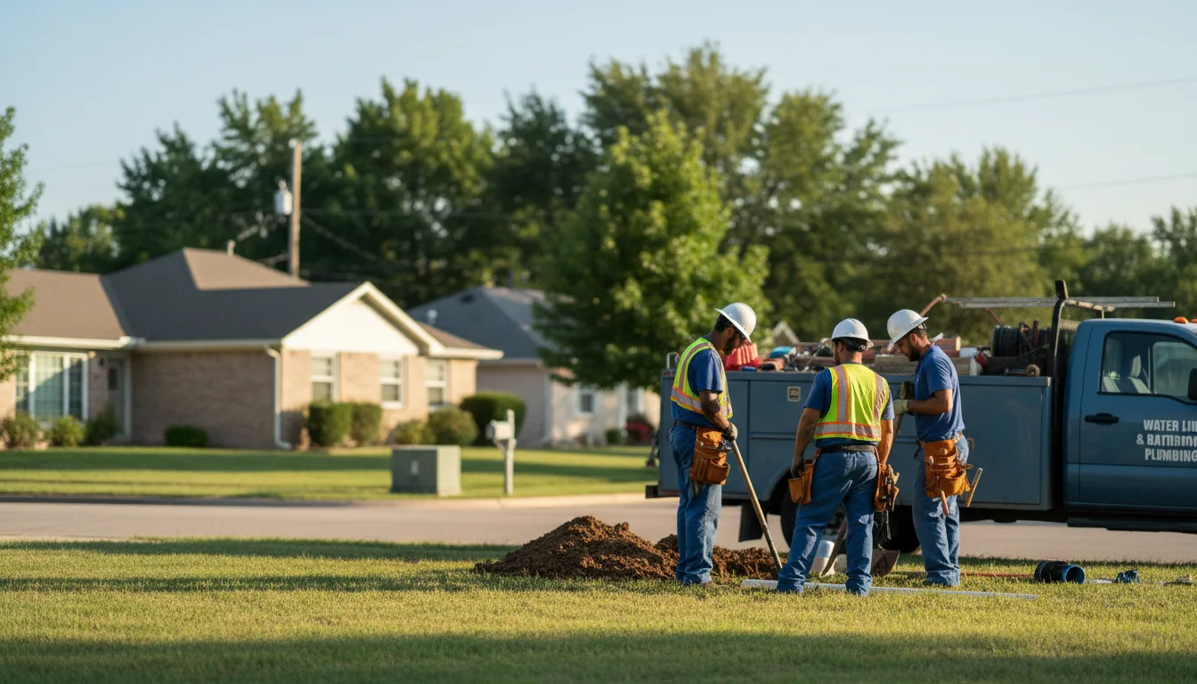 Residential water line and bathroom plumbing service in Windsor Heights, IA